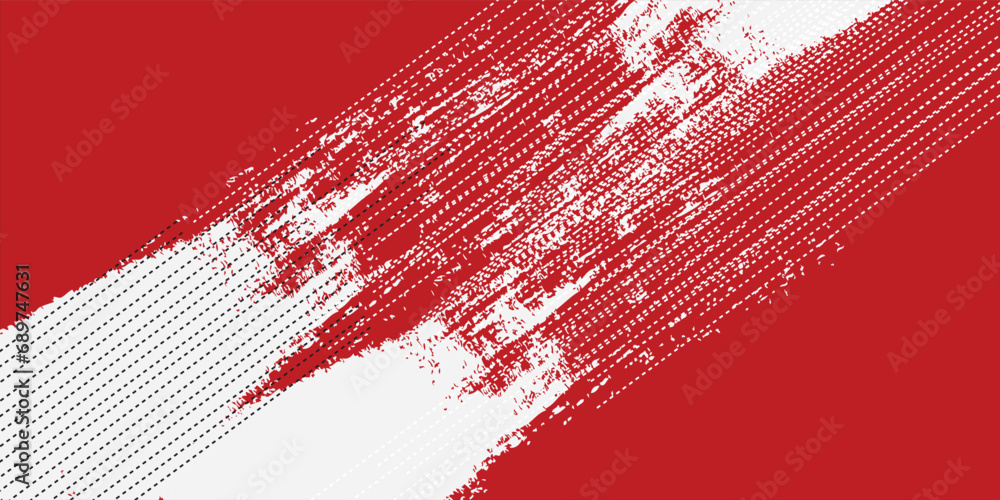 White & red halftone dots gradient color pattern grunge texture background. Dot pop art comic sport style vector illustration. White & red halftone dots gradient color pattern grunge texture background. Dot pop art comic sport style vector illustration.