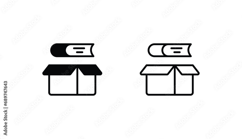 Think Out Of Box icon design with white background stock illustration Think Out Of Box icon design with white background stock illustration