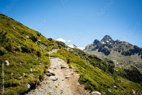 Summer Splendor: Peaks, Ice, Rocks, and Lakes. Alps. Aosta Valley. Italy. photo