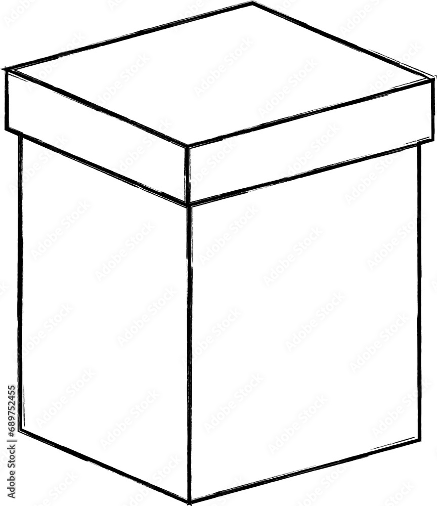 Box packaging doodle drawing of product packaging and design. Box packaging doodle drawing of product packaging and design.