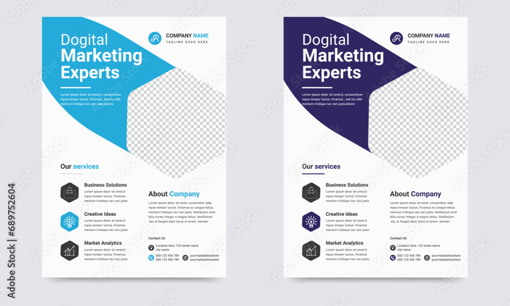 corporate business flyer design, flyer template with minimalist,