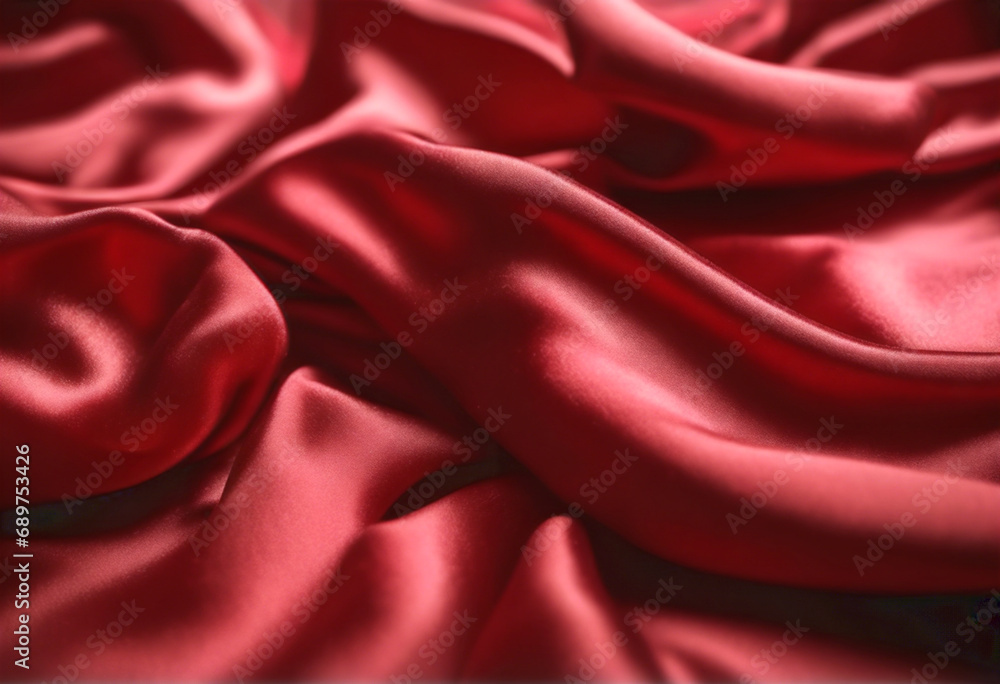 Obraz premium Riflessi Accesi- Tessuto Satinato Rosso