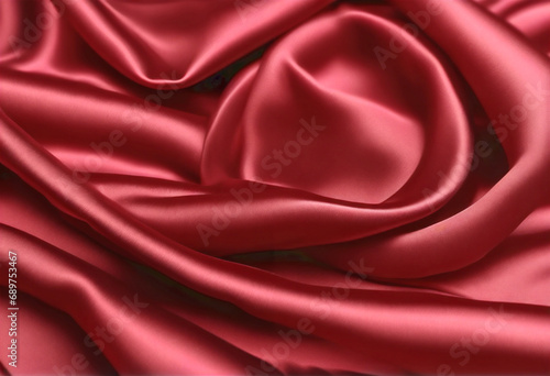 Rosso Passione- Dettaglio di Tessuto di Raso