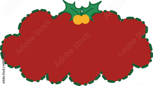 Christmas message box with ribbon svg