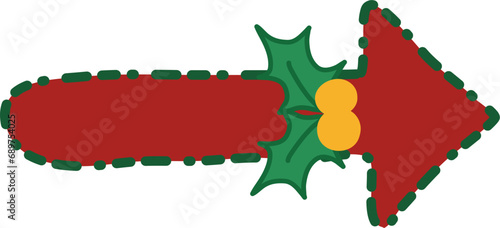 Christmas arrow with ribbon svg