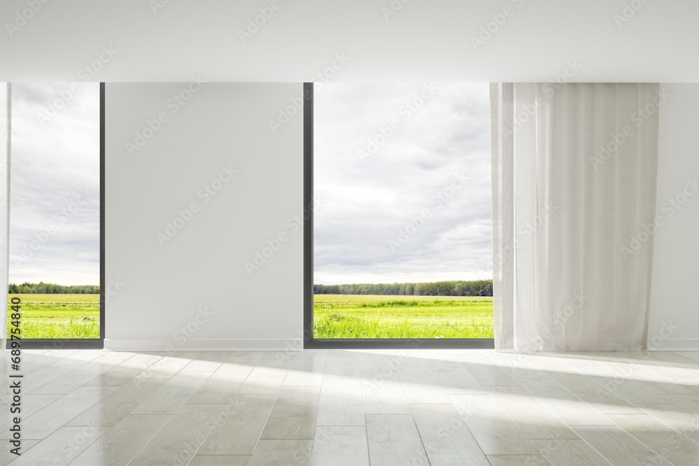 Obraz premium Modern interior design. 3D illustration