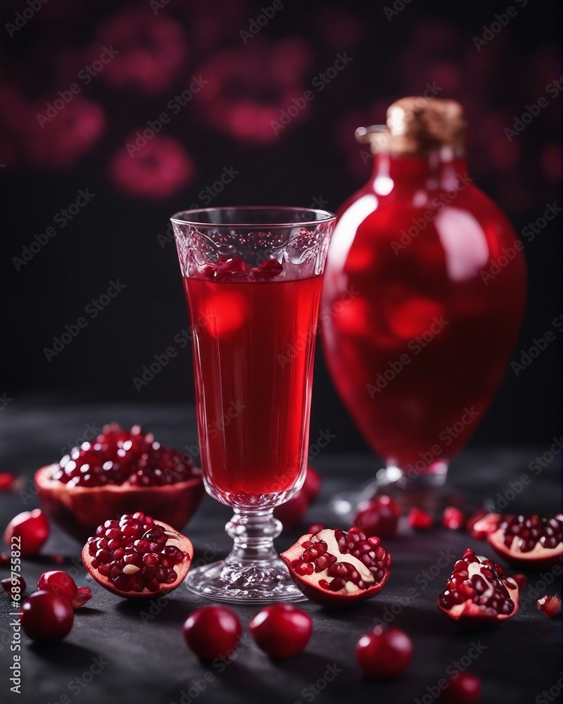 organic pomegranate and pomegranate juice in glass, decorative dark stone background
organic pomegranate and pomegranate juice in glass, decorative dark stone background