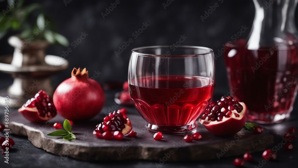 organic pomegranate and pomegranate juice in glass, decorative dark stone background
organic pomegranate and pomegranate juice in glass, decorative dark stone background