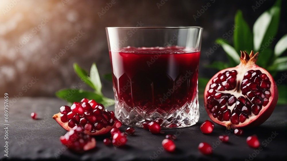 organic pomegranate and pomegranate juice in glass, decorative dark stone background
organic pomegranate and pomegranate juice in glass, decorative dark stone background