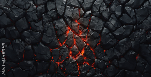an image of a black stone wall with a aspect ratio, burning in the fire