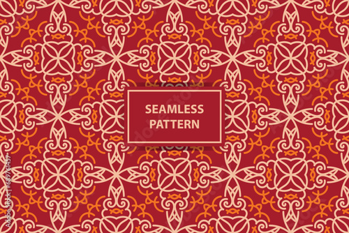 Pattern india seamless oriental vintage indian background, Abstract pattern background. Vintage decorative elements. Hand drawn background. Islam, Arabic, Indian, ottoman motifs