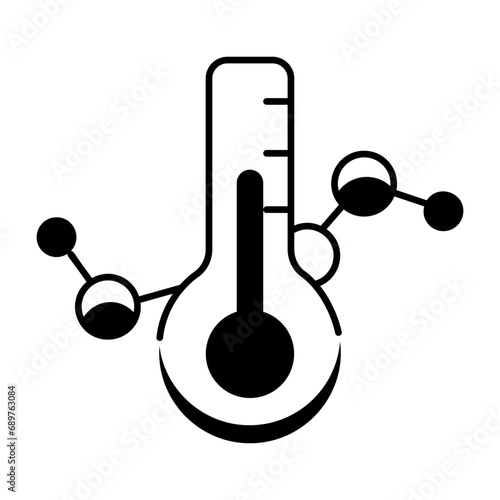 Scalable outline icon showing bioengineering concept 