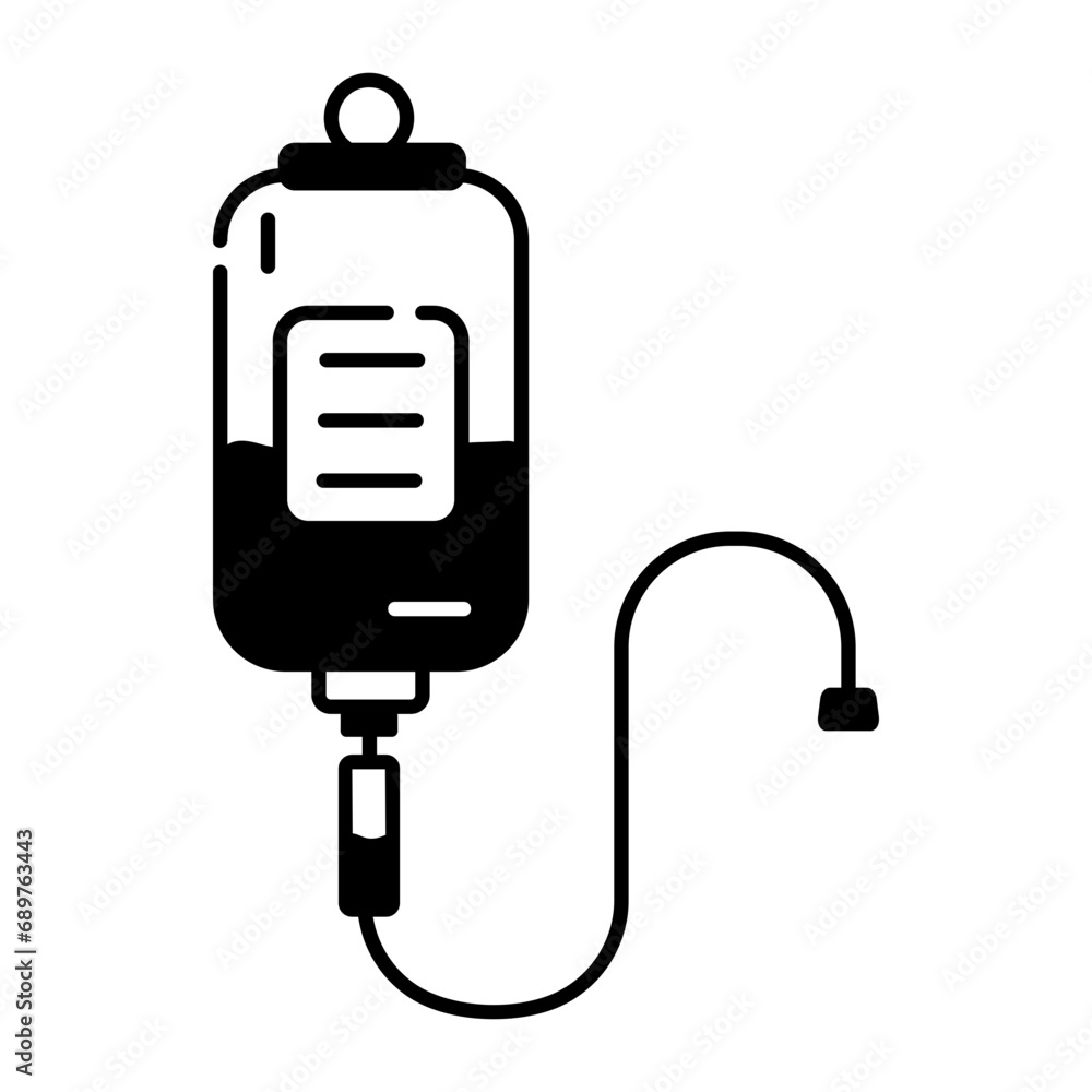 Handy line style icon of iv drip Handy line style icon of iv drip