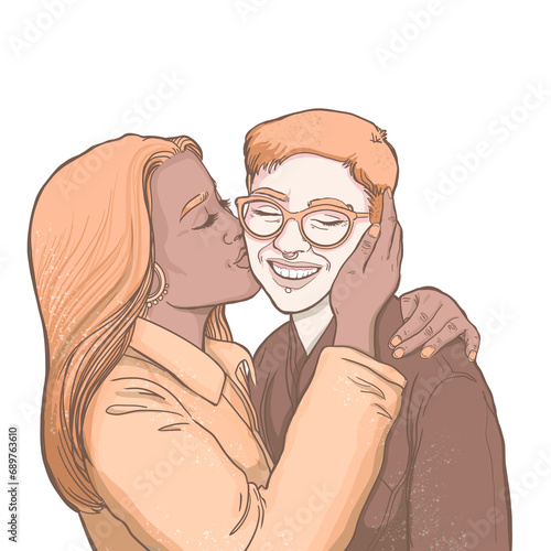 Peach Fuzz Couple, Color of the year, 2024, LGBTQ