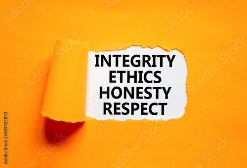 Fotografi Integrity ethics honesty respect symbol
