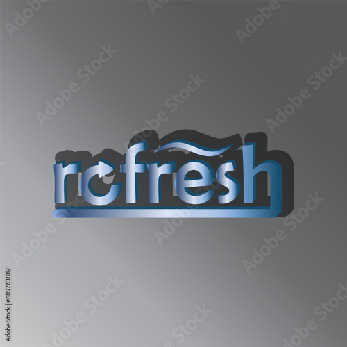Refresh Slogan Typography for Tee Graphic.