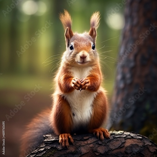 Very nice squirrel animal image Generative AI