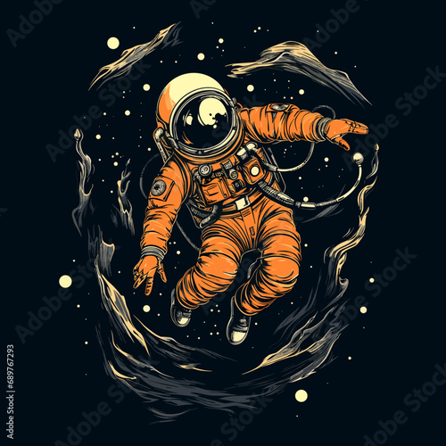 High-Resolution Space T-Shirt Design Digital Downloads POD