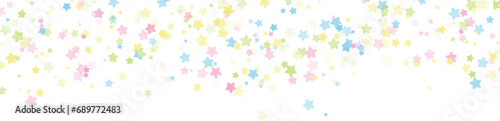 Colorful isolated vector star confetti banner  celebration background