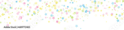 Colorful isolated vector star confetti banner, celebration background