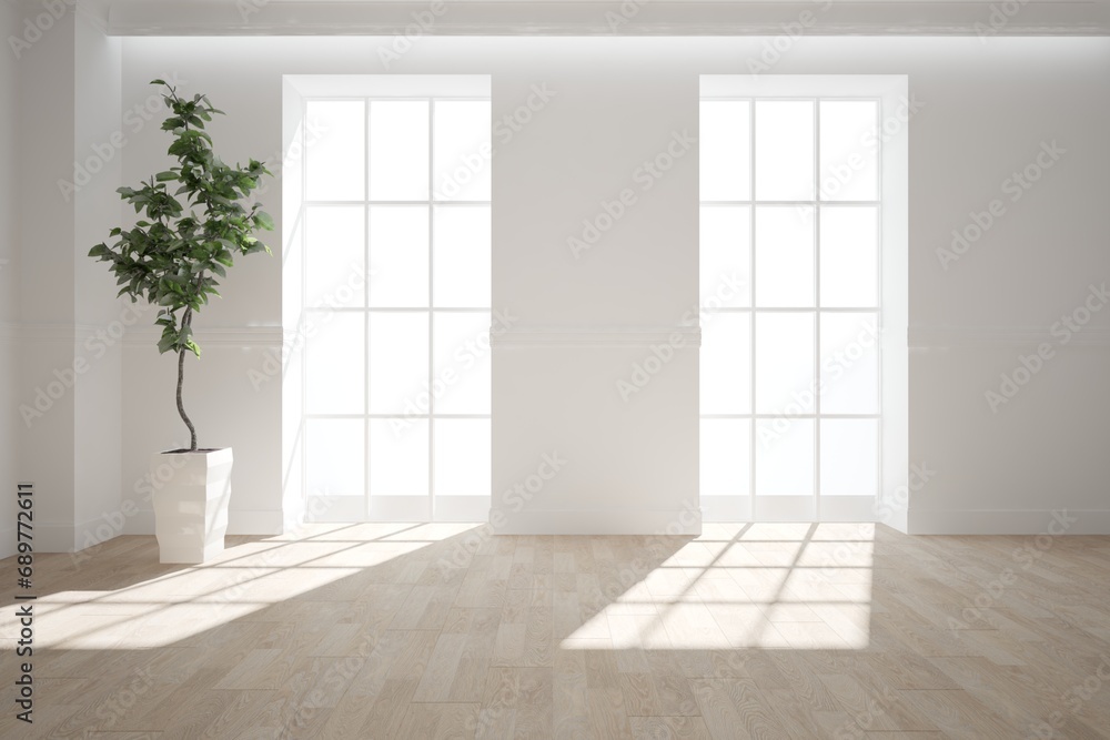 Obraz premium Modern interior design. 3D illustration