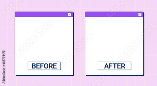 Before and After template. Comparison background for graphic design.