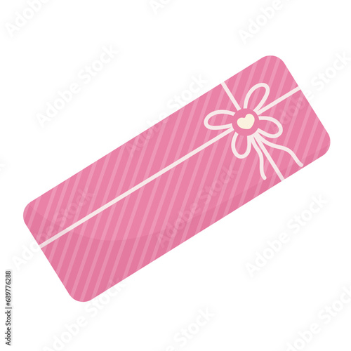 Gift in festive packaging for Valentine's Day.Vector graphics.