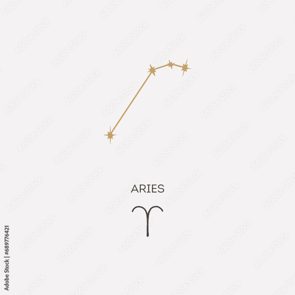 Aries constellation vector illustration Aries constellation vector illustration