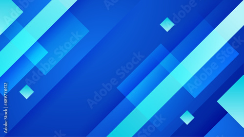 Blue vector gradient abstract background design. Abstract geometric dynamic shapes composition on the blue background