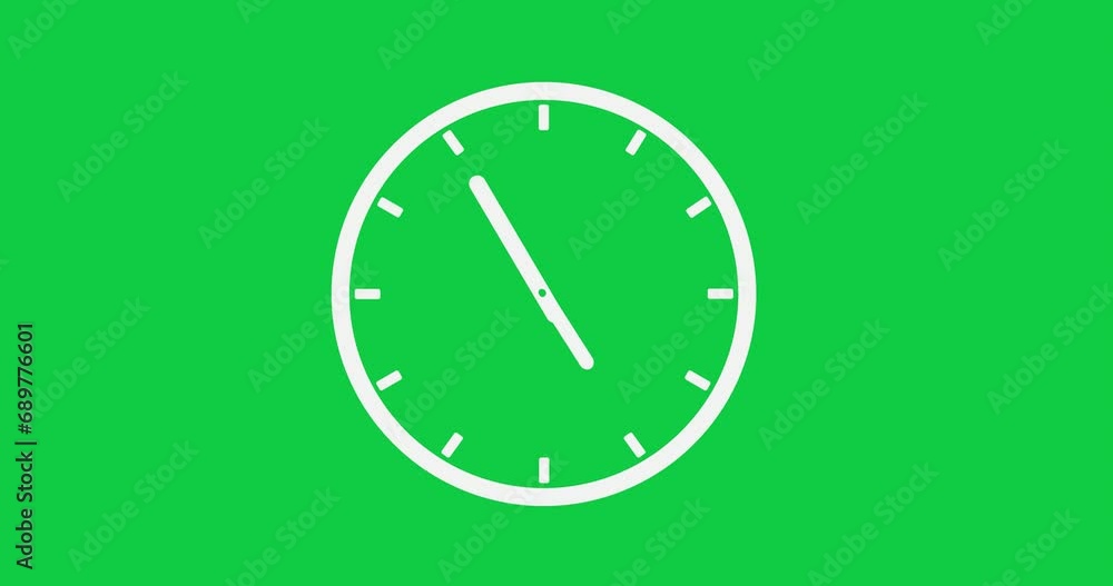 12 Hours Clock. 4K High Quality Green Screen Video. 12 Hours Clock. 4K High Quality Green Screen Video.