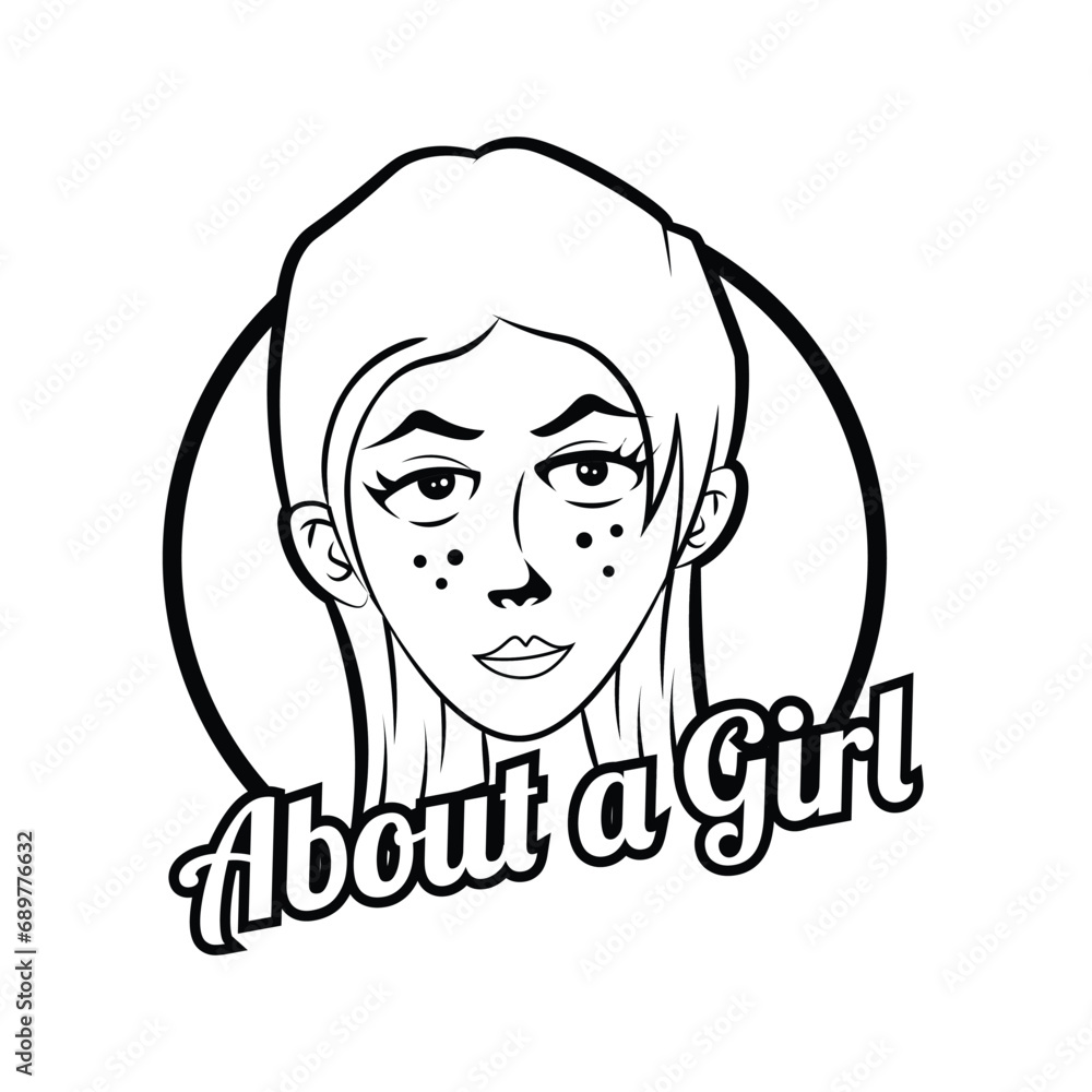 girl face cartoon comic vector art girl face cartoon comic vector art