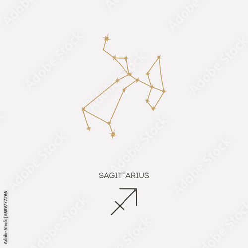 Constellation Sagittarius vector illustration © alinamaksimova