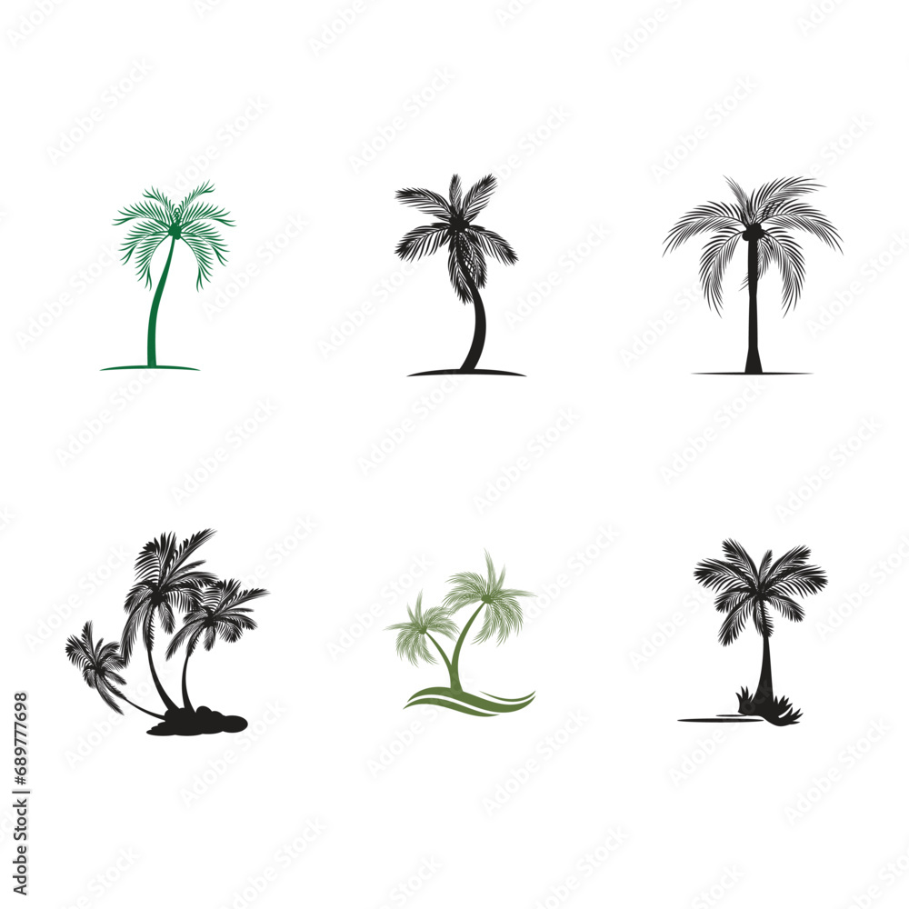 Palm tree logo vector template symbol design Palm tree logo vector template symbol design