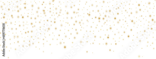 Golden star background isolated sparkling background, festive holiday banner design