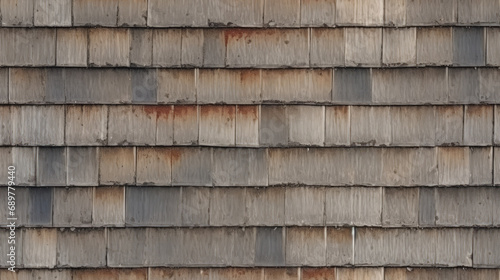 Seamless texture of wooden roof of building.