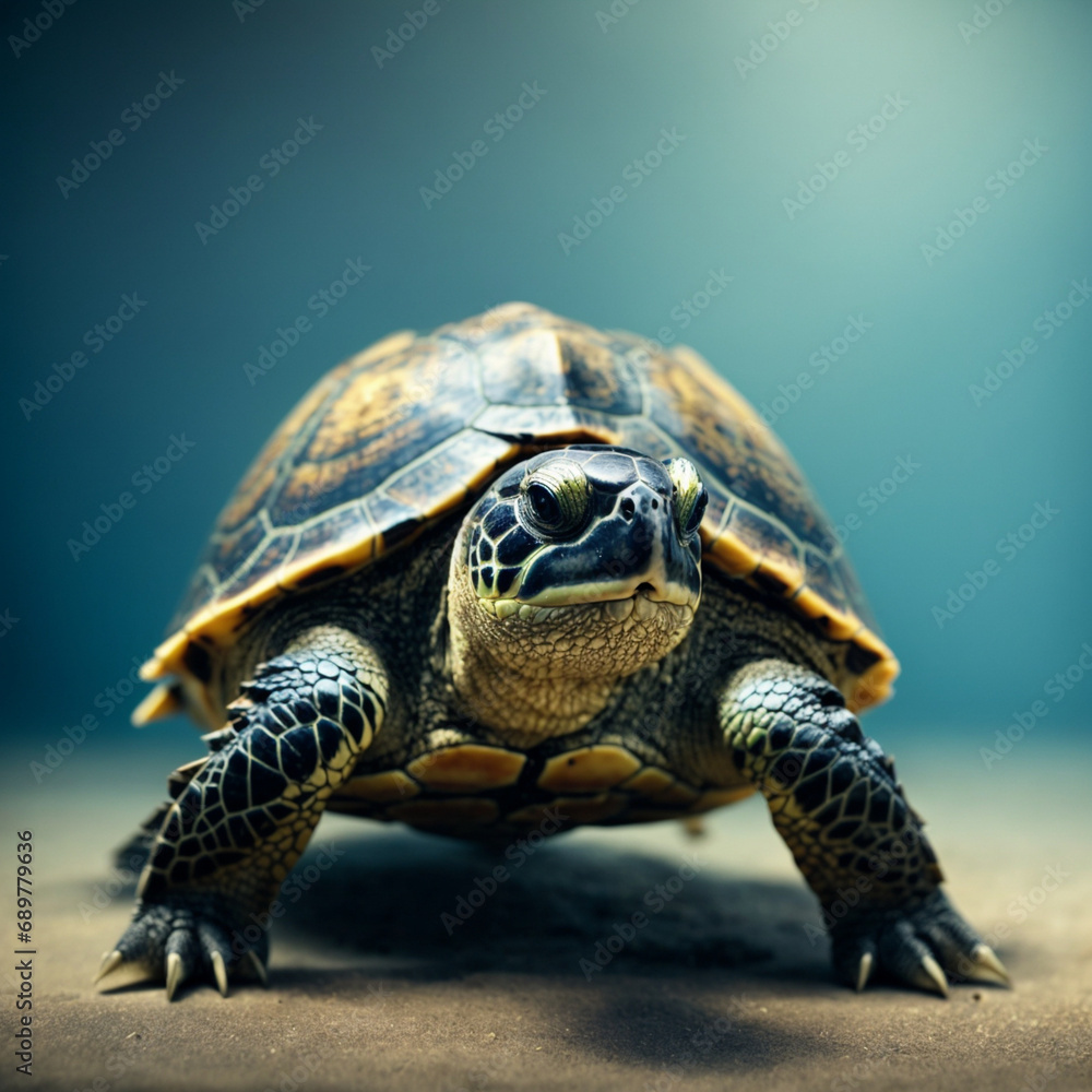 Turtle on a Rock, Tortoise Perched on a Stone, Terrapin Resting on a Rock Turtle on a Rock, Tortoise Perched on a Stone, Terrapin Resting on a Rock