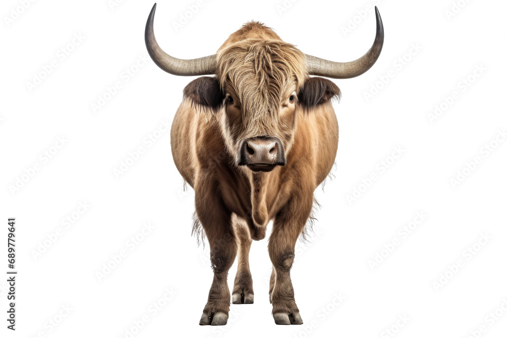 Strongest dark brown bull with muscles and long horns portrait looking at camera isolated on clear png background, Animals Fighter concept Strongest dark brown bull with muscles and long horns portrait looking at camera isolated on clear png background, Animals Fighter concept