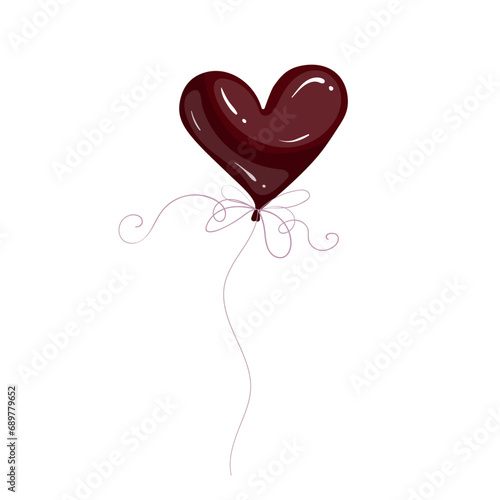 Colorful holiday balloons.Valentine's Day decor.Vector graphics.