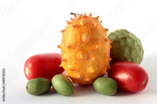 Fototapeta Naklejka Na Ścianę i Meble -  various,colorful tropical fruits close up