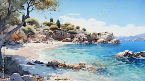 Fototapeta Naklejka Na Ścianę i Meble -  Beaches and bays of the Mediterranean coast of Greece