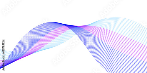 Abstract blue background with technology business wave lines. Abstract background with a wave curve lines. Frequency sound wave line and technology concept background. Science, banner, business