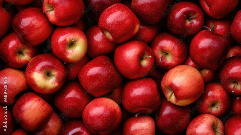 Red apples in large quantities. Background of ripe apples for design. View from above. Red apples in large quantities. Background of ripe apples for design. View from above.