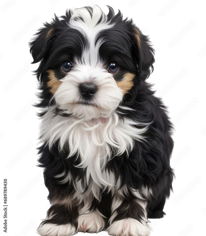 puppy on white background
