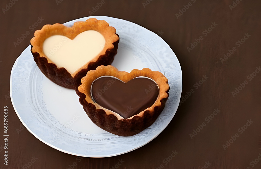 ハート型のチョコタルト ハート型のチョコタルト