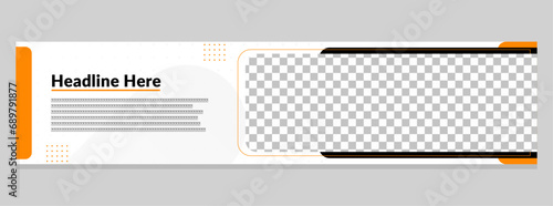 modern business website horizontal ad banner design template vector orange and white illustration header minimal abstract, social media cover photo flyer invitation card background web photo