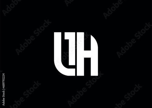 Monogram Letter LH Logo Design vector template