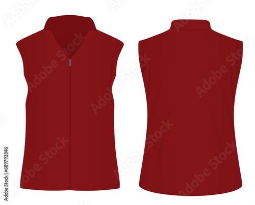 Red  work vest. vector illustration