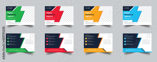 Modern Creative Corporate Post Card Template, Vector Template for Opening Invitation Editable, Professional Business Postcard Design, Event Card Design, Invitation Design, Direct Mail EDDM Template
