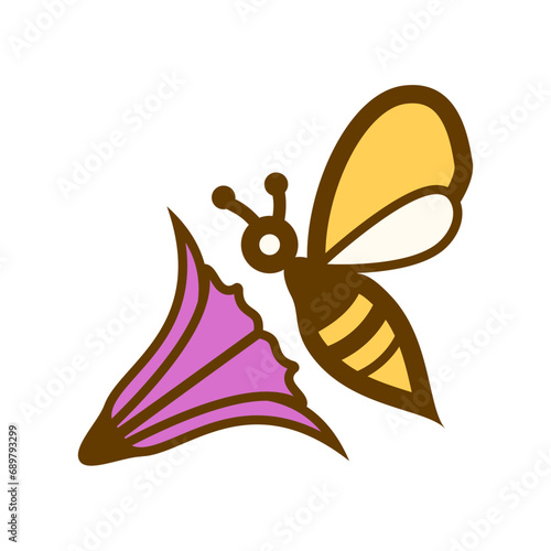 Bee and Morning-glory
