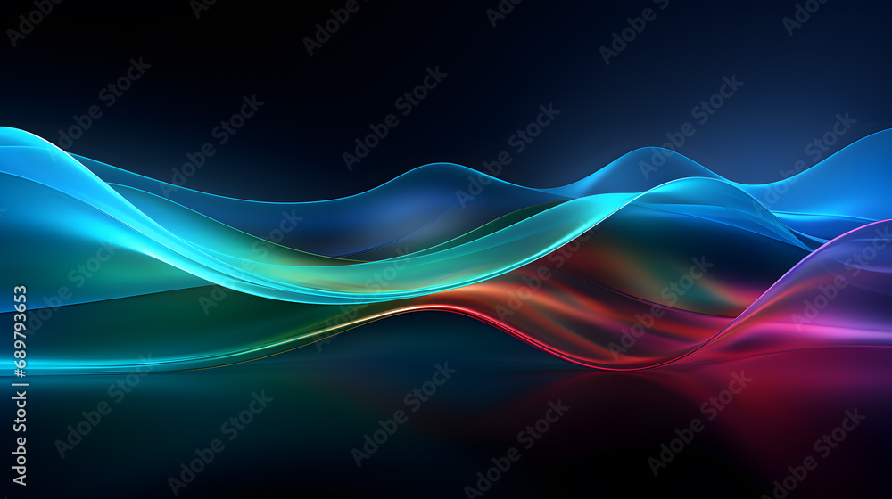 Abstract image of wave of different colors in gradient fill. Abstract image of wave of different colors in gradient fill.